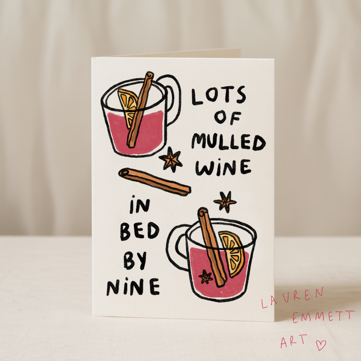 Lots of mulled wine in bed by nine