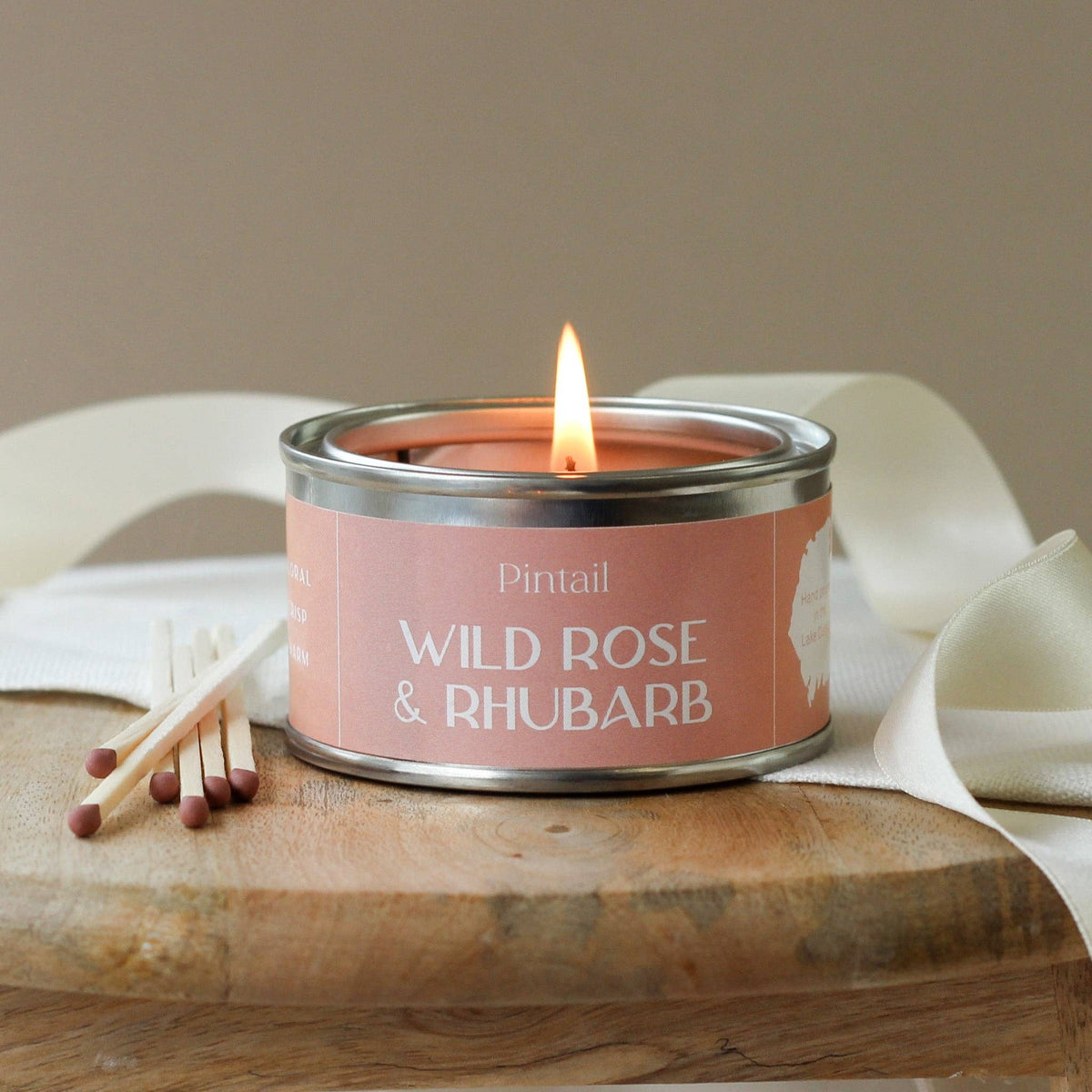 Wild Rose & Rhubarb Paint Pot - Candle