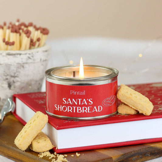 Santa's Shortbread Paint Pot - Candle