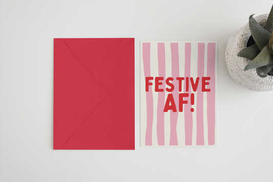 Festive AF Christmas card